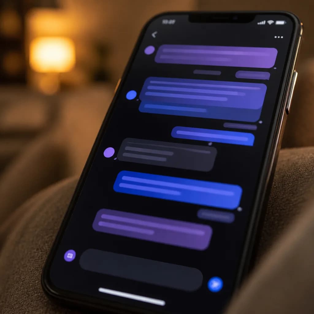 Private anonymous chat conversation